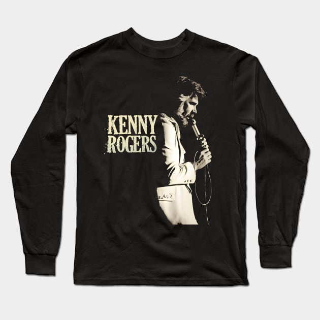 Kenny G Rogers Long Sleeve T-Shirt by minimalistix